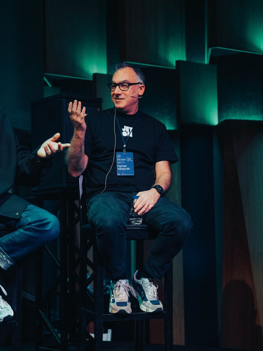 Panelist on stage at Get Hyped 2025, Frankhan